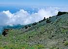 Unterhalb des Roque de los Muchachos : Wolken, Felsen